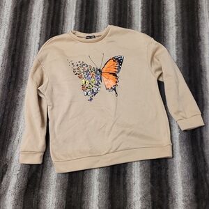 Butterfly Graphic Sweatshirt Size Xl